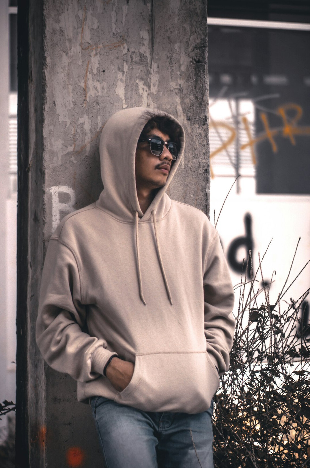 Portrait of a young Croatian man wearing a hoodie smiling